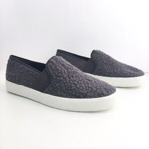 VINCE - Blair Faux Shearling Slip on Sneaker in Grey. Size: ladies 7.5